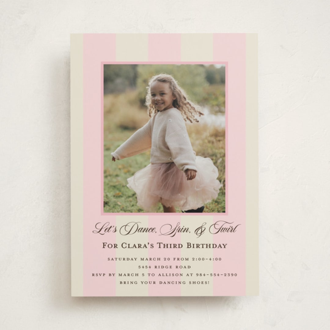 "Gelato" - Children's Birthday Party Invitations in Fragola by Megan Davis - Front