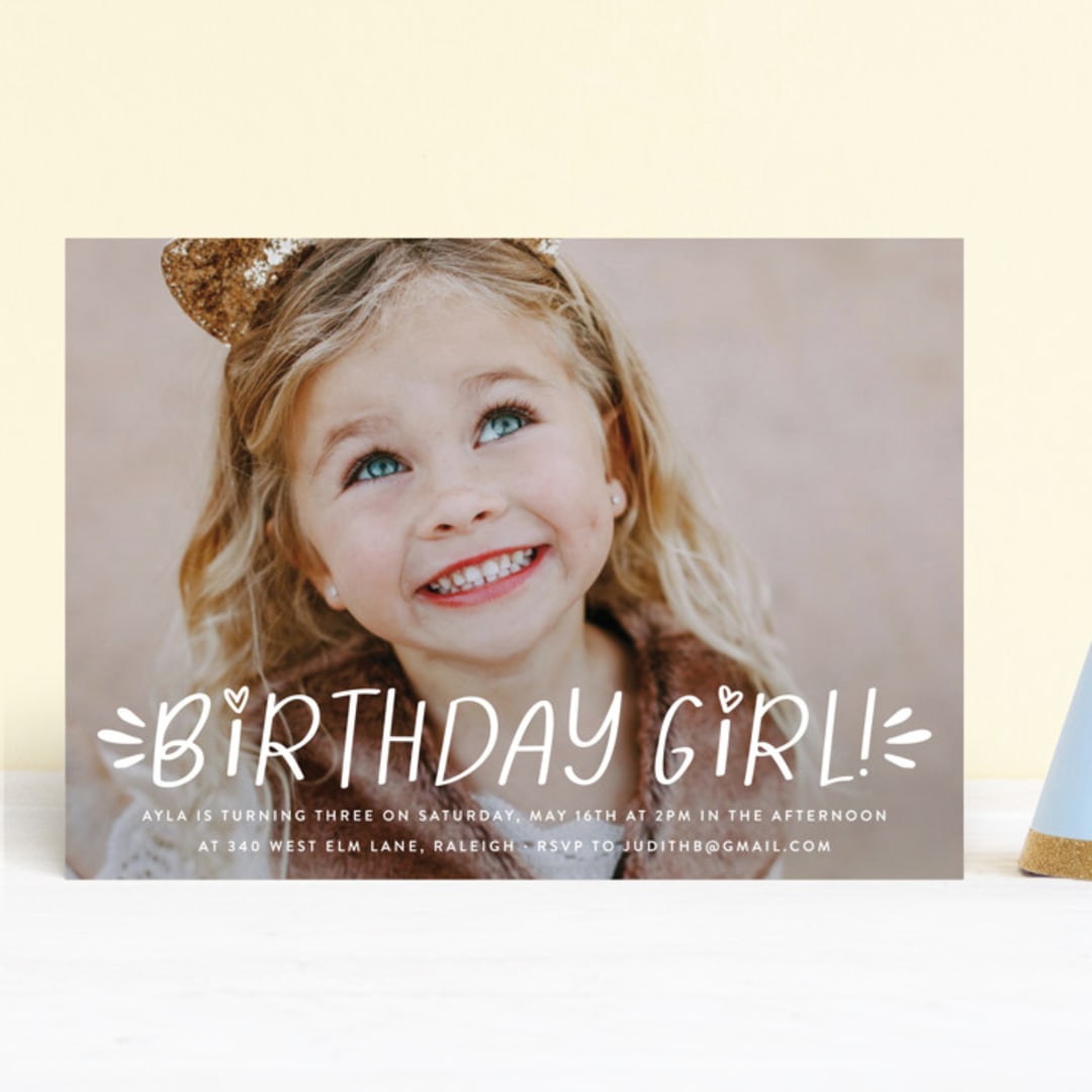 "birthday doodle" - Children's Birthday Party Invitations in Icing by Ashley Rosenbaum - Front