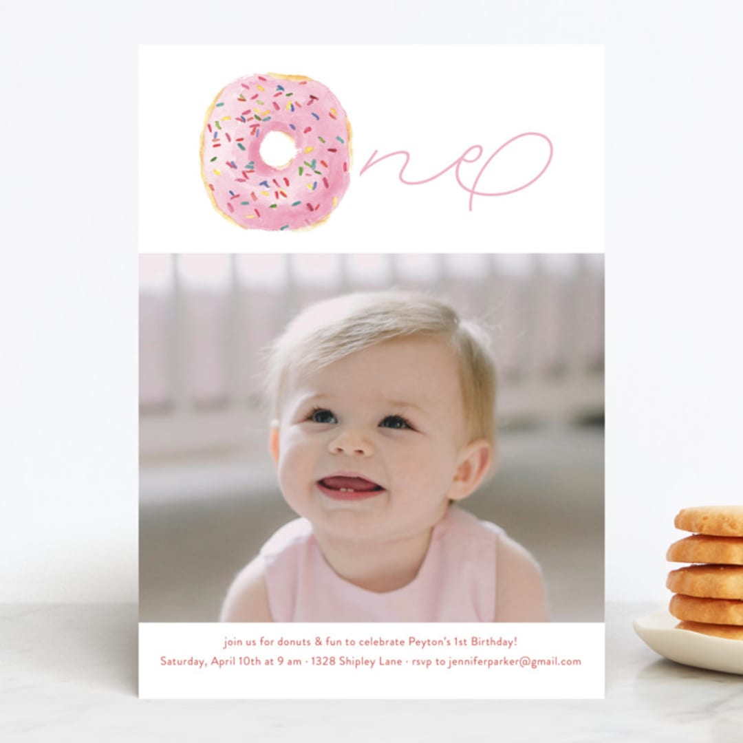 "Sprinkle Me One" - Children's Birthday Party Invitations in Candy by Lagniappe Paper - Front