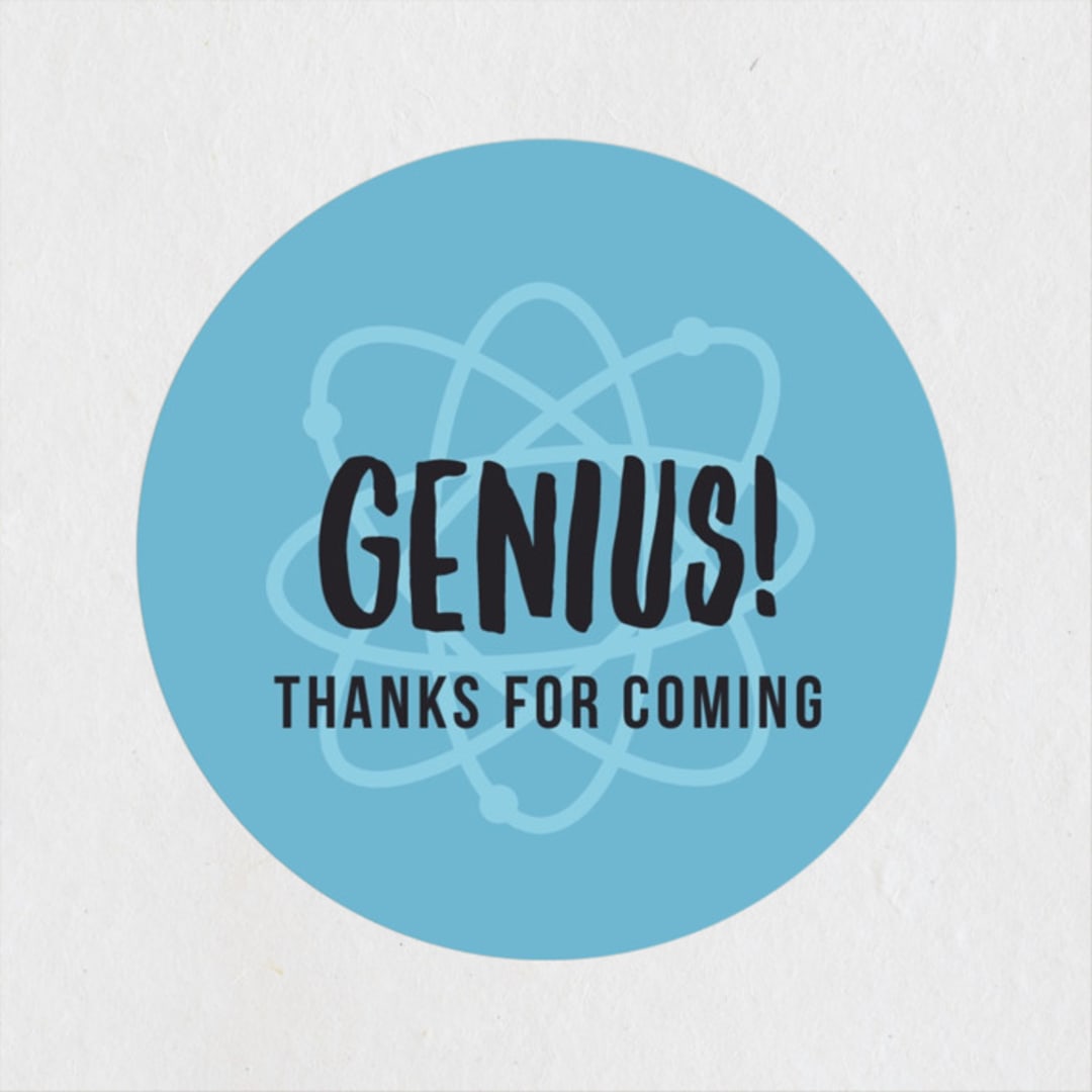 "Scientifically proven" - Children's Birthday Party Stickers in Ice by Tennie and Co. - Front