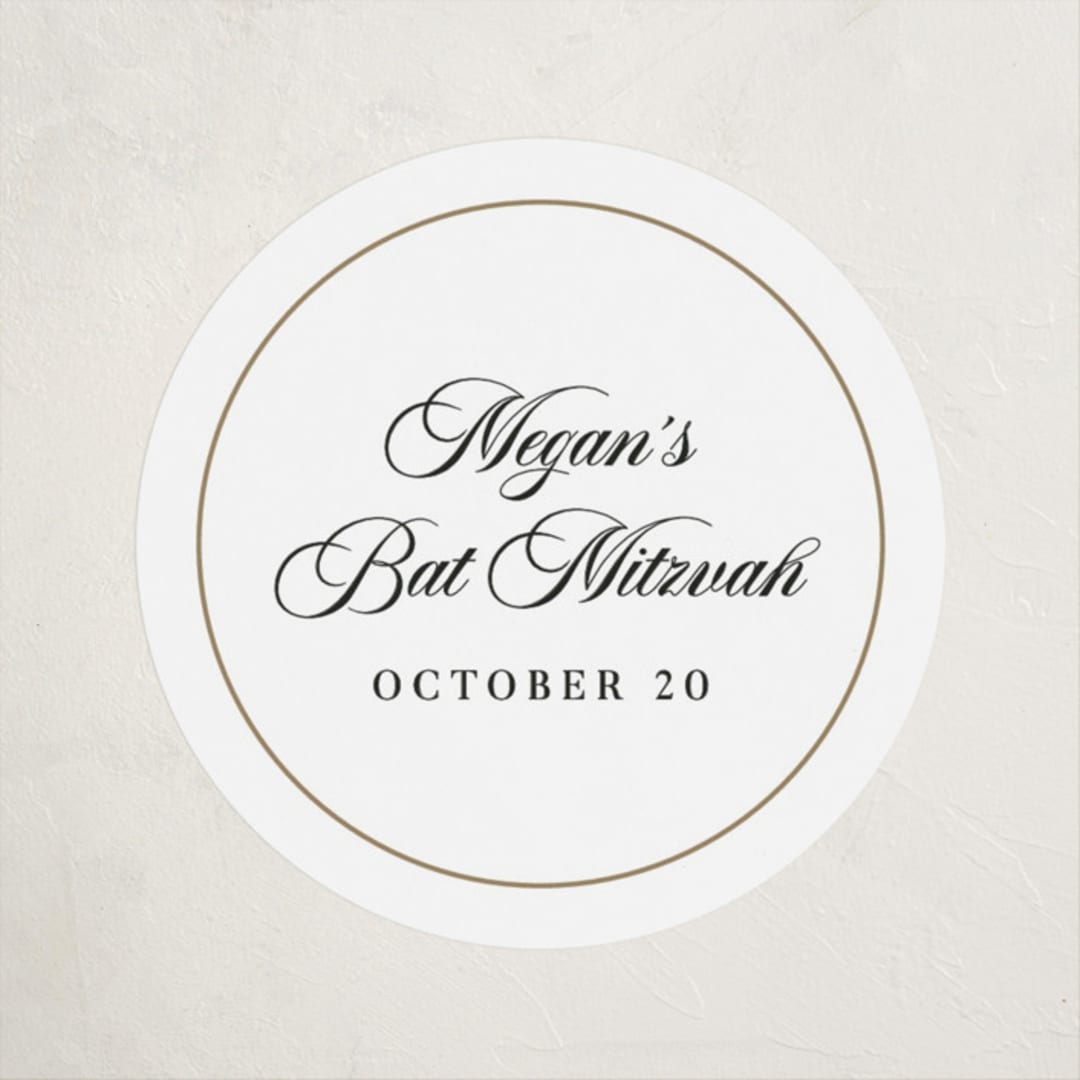 "Fringe Cascade" - Children's Birthday Party Stickers in Cloud by Robert and Stella - Front