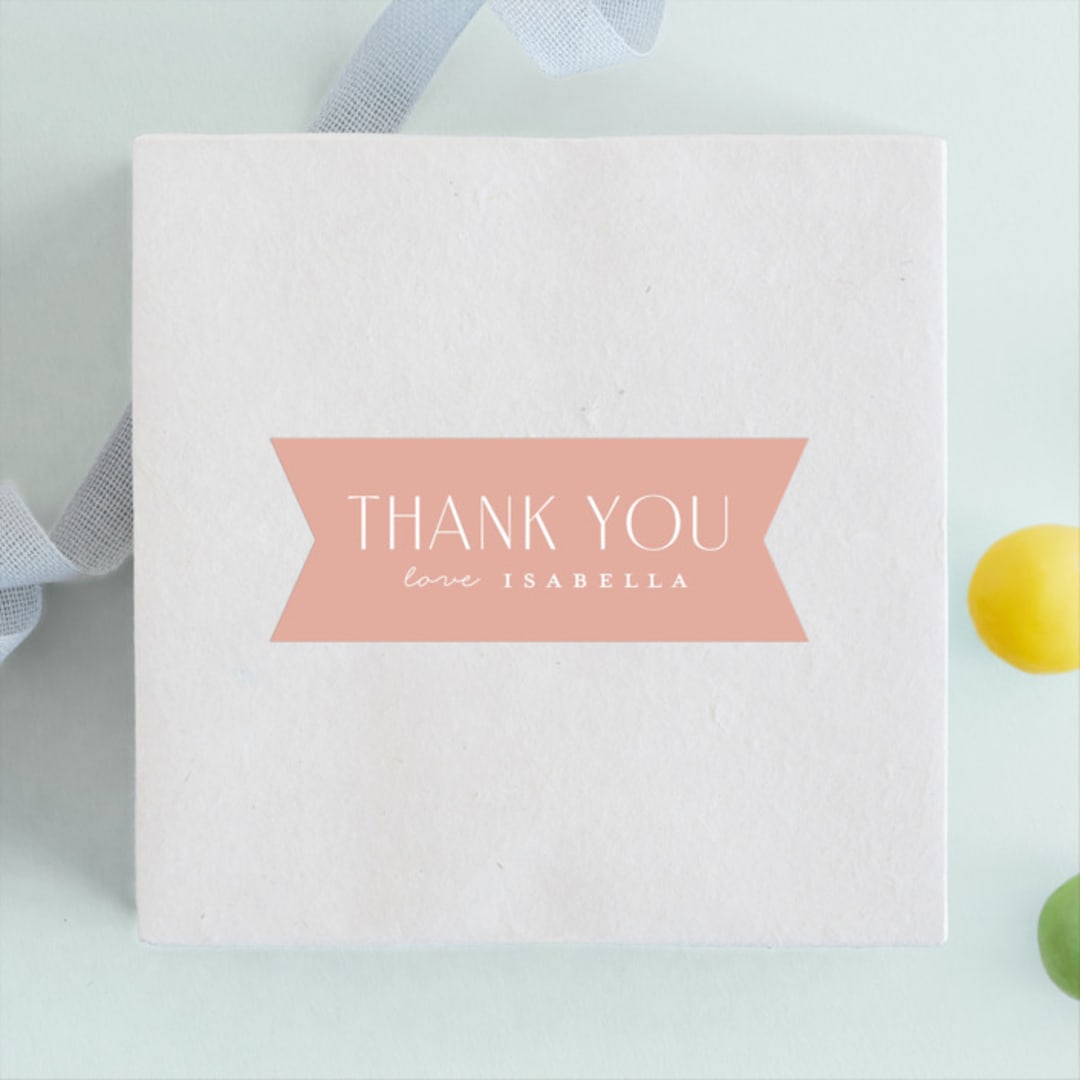 "Sweet As Can Bee" - Children's Birthday Party Stickers in Linen by Robert and Stella - Front