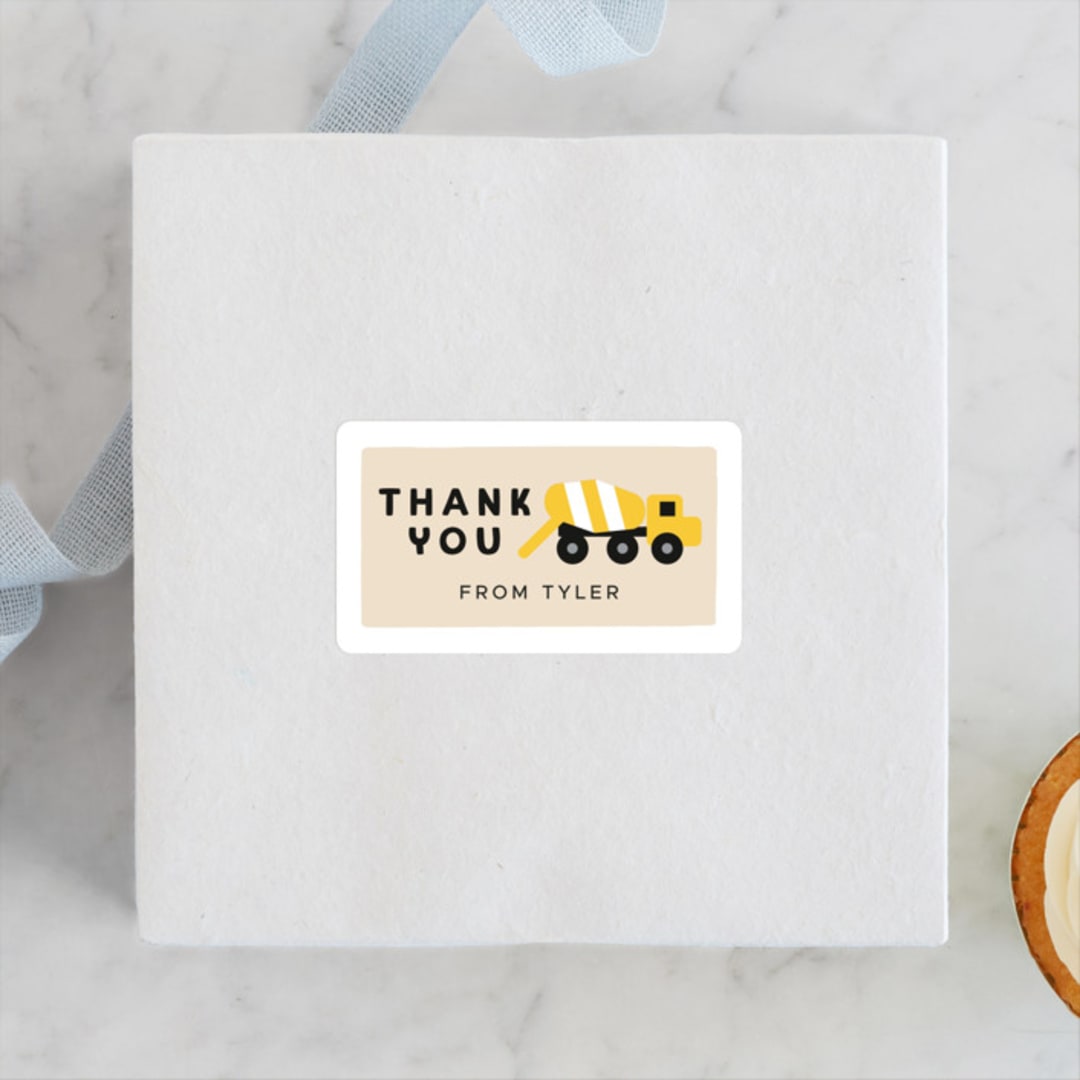 "party zone" - Children's Birthday Party Stickers in Lemon Drop by Nicole Senecal - Front