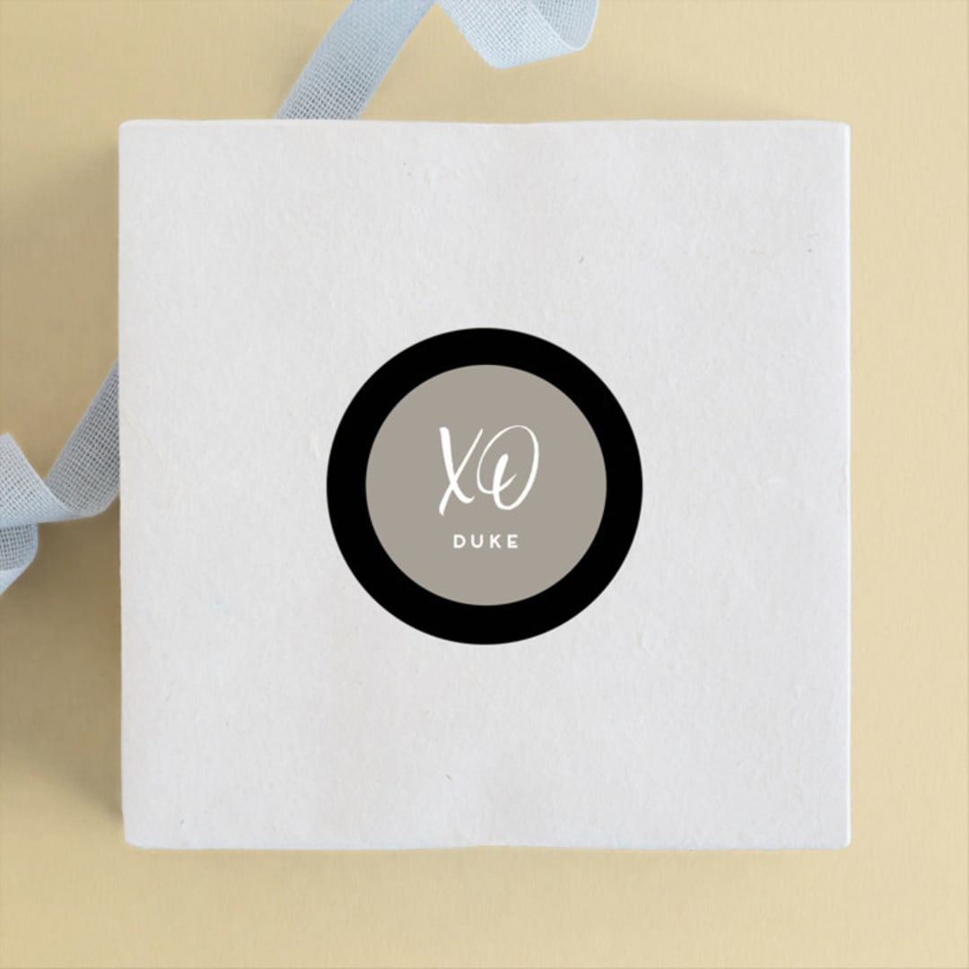 "Hats Off" - Children's Birthday Party Stickers in Sugar by Christie Garcia - Front