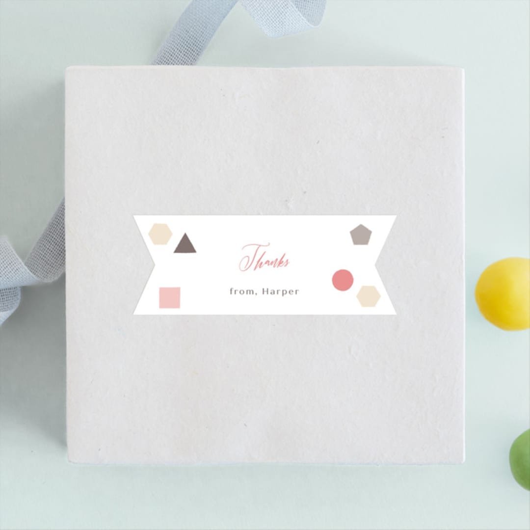 "Polaroid Big Number 1" - Children's Birthday Party Stickers in Peony by fatfatin - Front