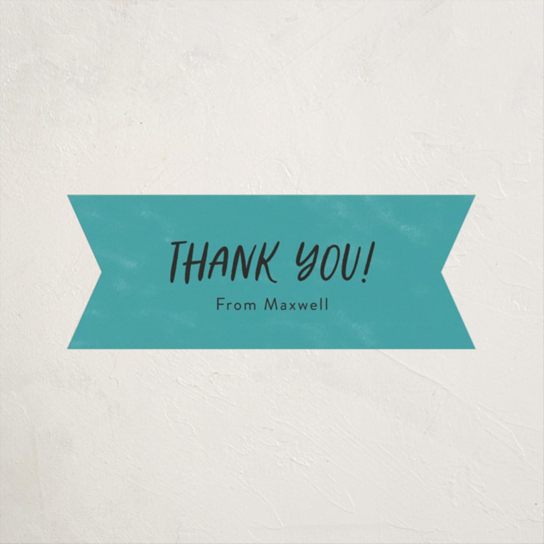 "A Goofy Birthday" - Children's Birthday Party Stickers in Teal by JeAnna Casper - Front