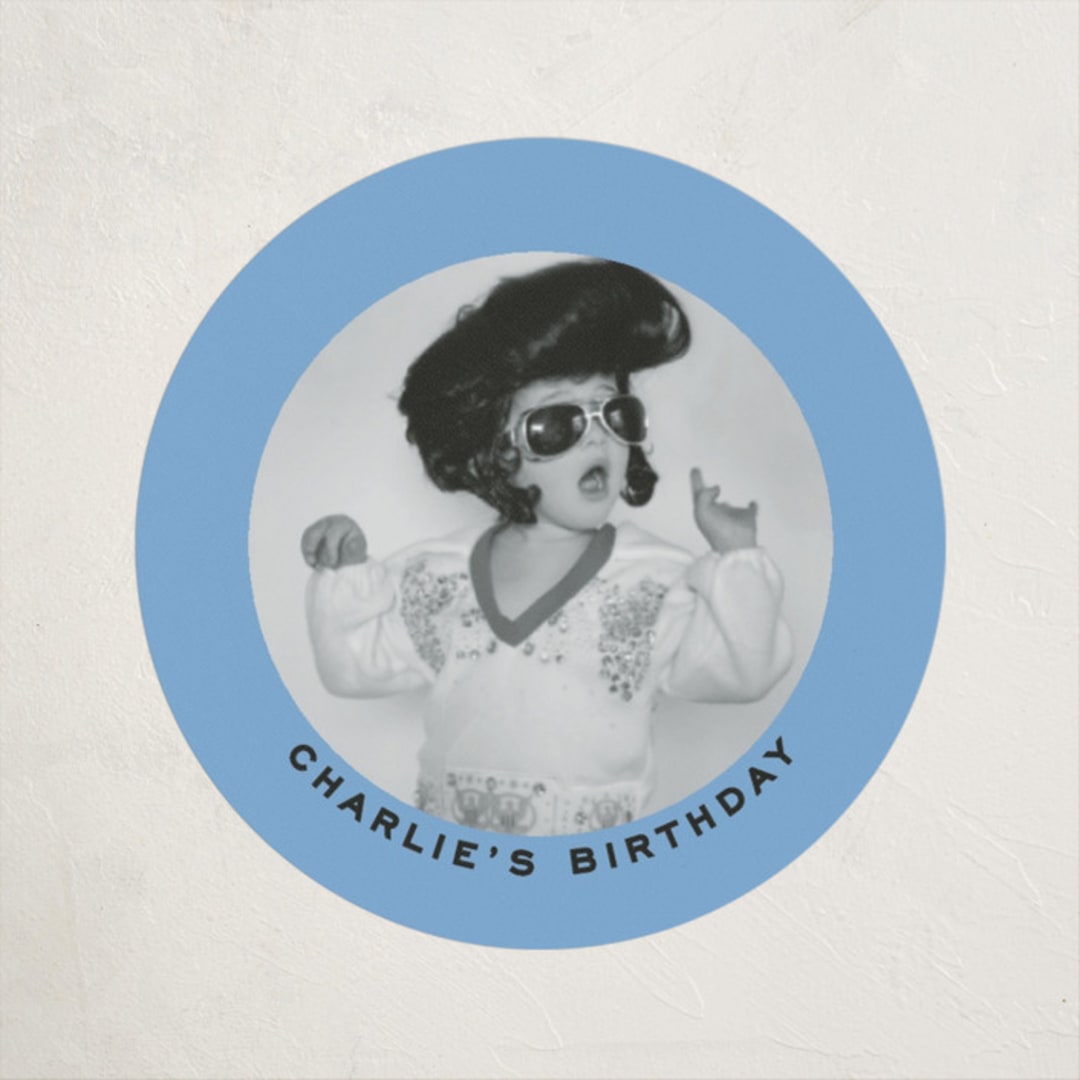 "birthday hat" - Children's Birthday Party Stickers in Lemon by Jennifer Lew - Front