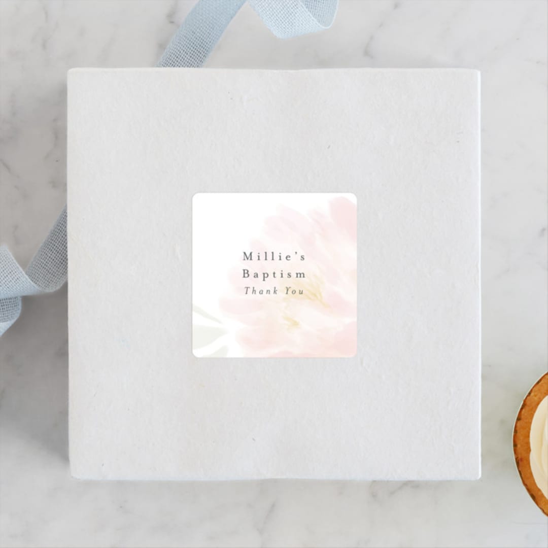 "Sweet Peony" - Children's Birthday Party Stickers in Peony by Nicoletta Savod - Front