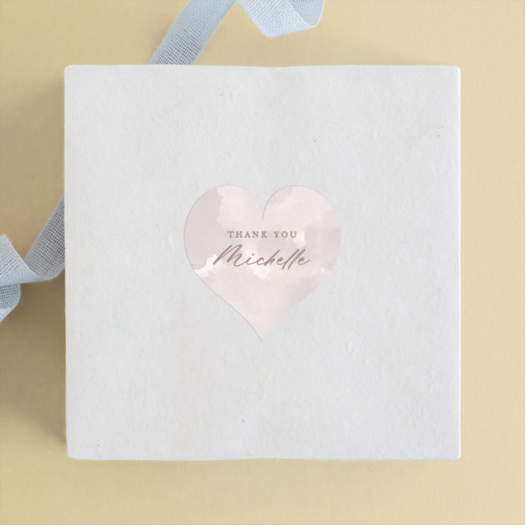 "Luxe script" - Children's Birthday Party Stickers in Toffee by Creo Study - Front