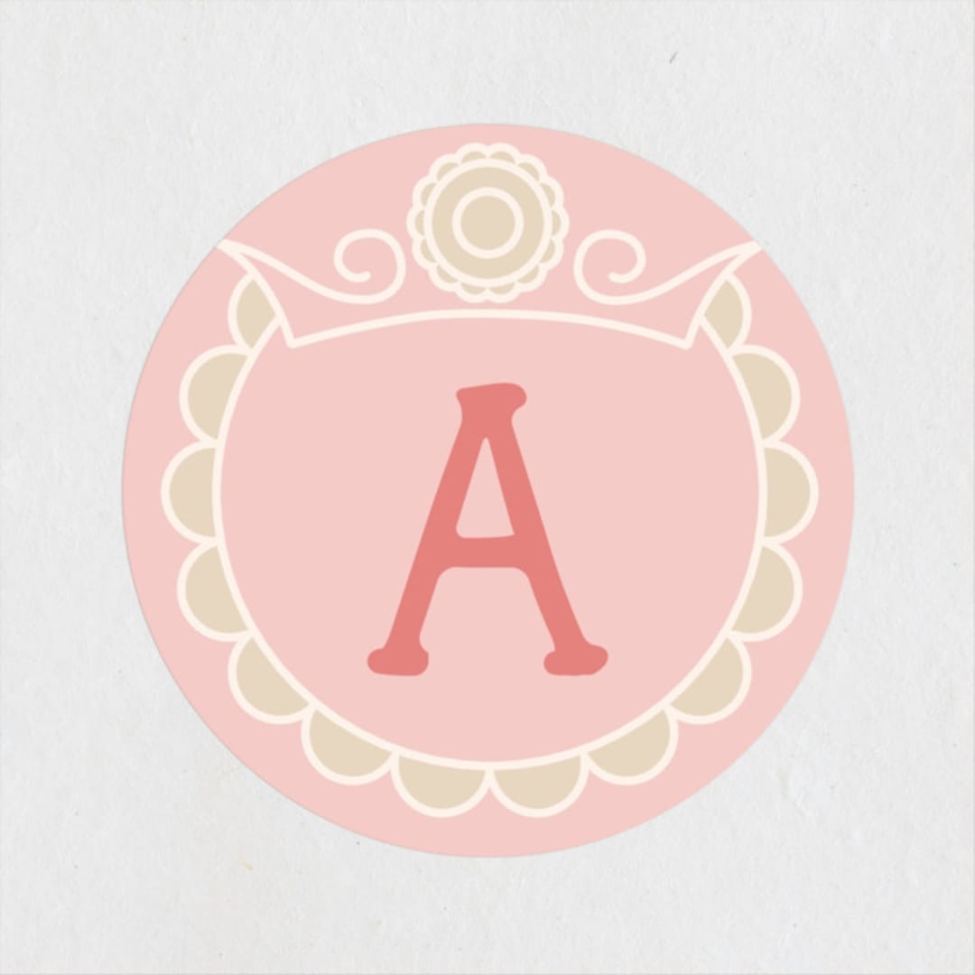 "Princess Carriage" - Children's Birthday Party Stickers in Cherry Blossom by Erin Niehenke - Front