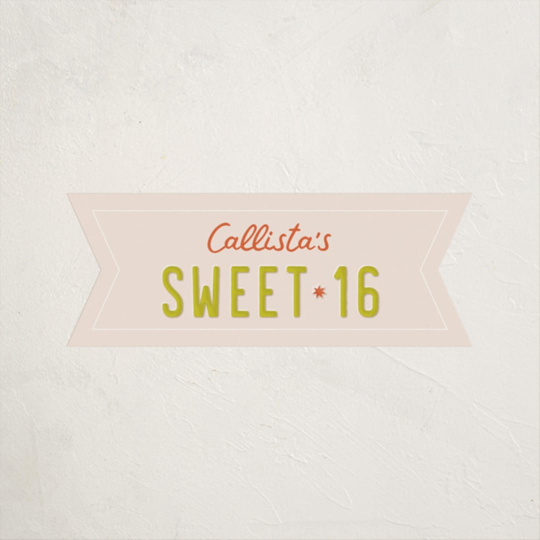 "License Plate" - Children's Birthday Party Stickers in Citrus by taylorVdesign - Front