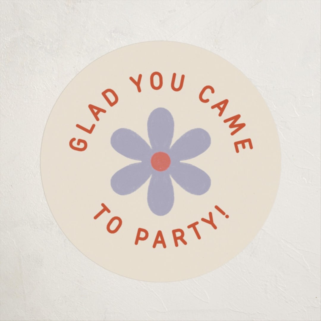 "Sweet Rollin'" - Children's Birthday Party Stickers in Blush by Kiersten Garner - Front