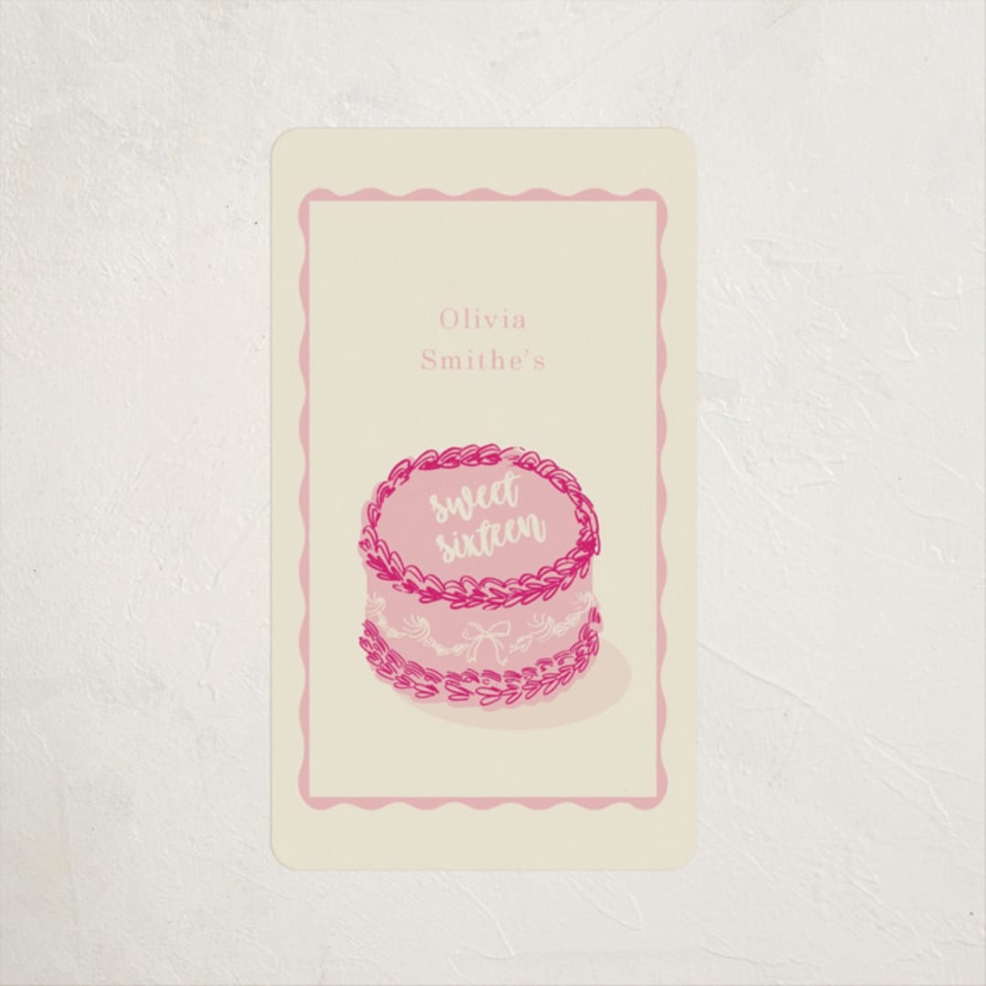 "Lambeth Cake" - Children's Birthday Party Stickers in Cotton Candy by Baumbirdy - Front