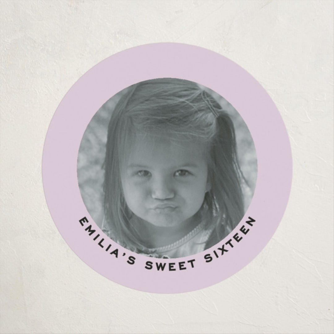 "birthday hat" - Children's Birthday Party Stickers in Ruby by Jennifer Lew - Front