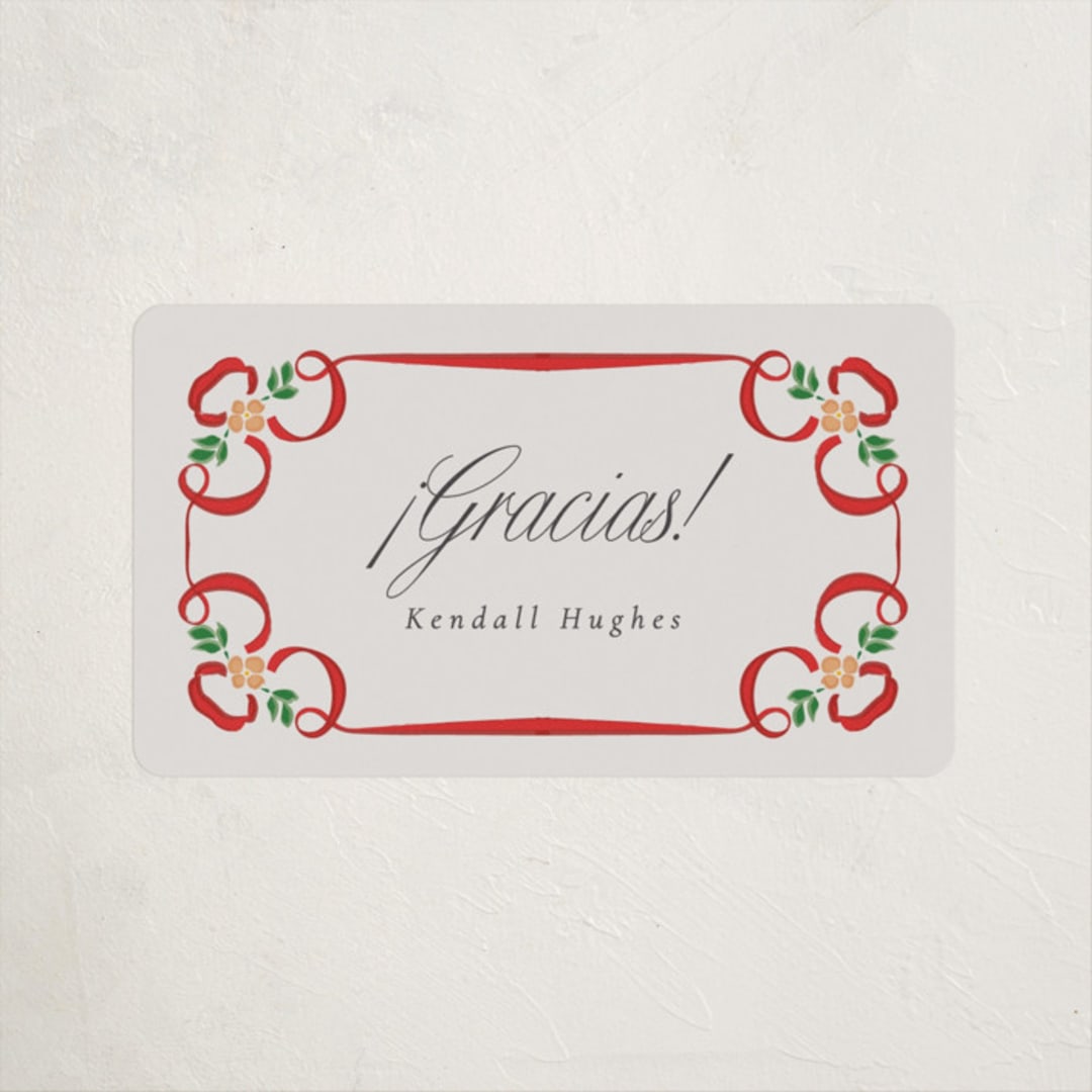 "Folklore Bloom" - Children's Birthday Party Stickers in Cherry by Ana de Sousa - Front