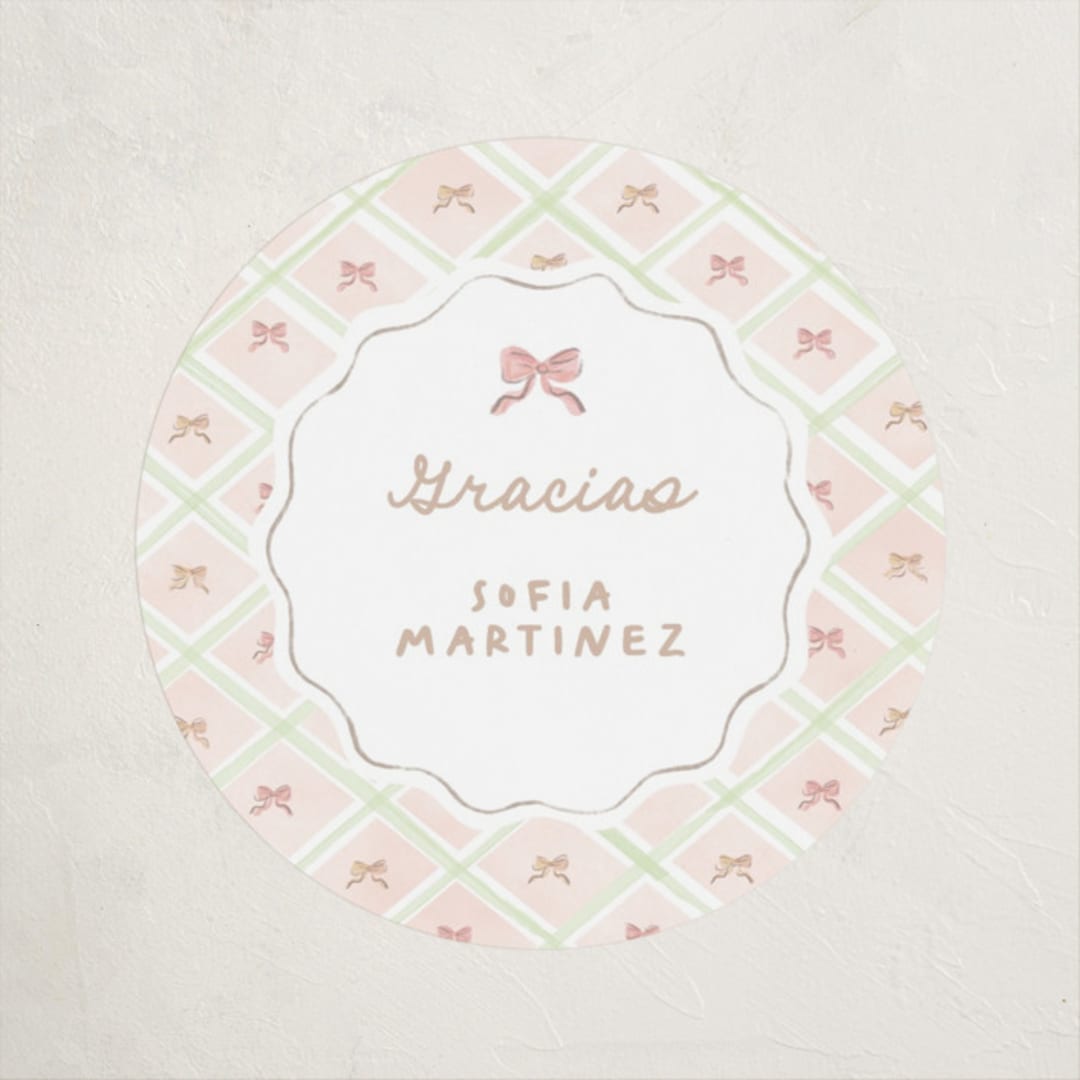 "Quinceanera garden" - Children's Birthday Party Stickers in Blush by Creo Study - Front
