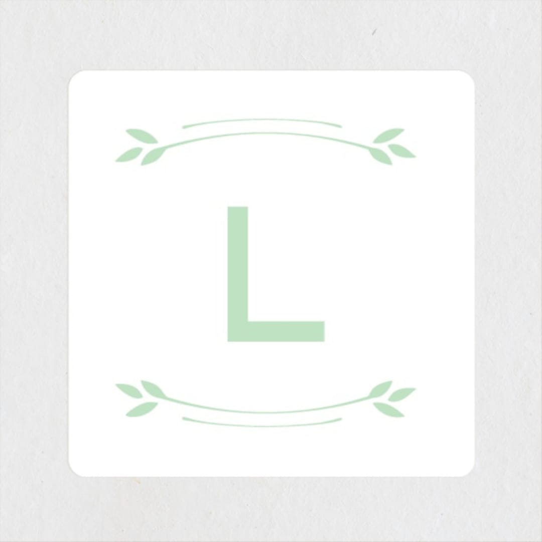 "Wildflower" - Children's Birthday Party Stickers in Leaf by Faith Dorn - Front