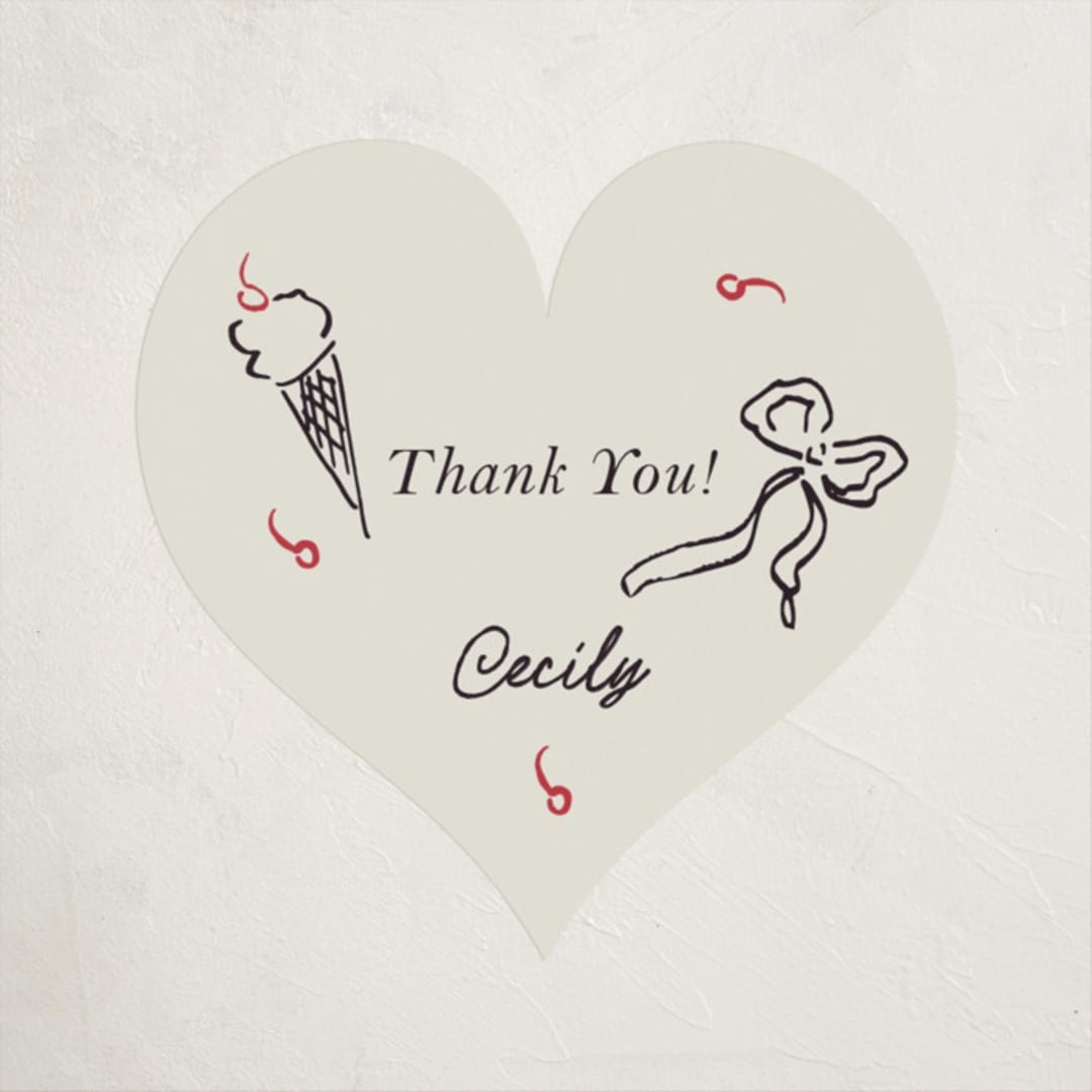 "Sweets & Treats" - Children's Birthday Party Stickers in Licorice by Sarah Rosenthal - Front