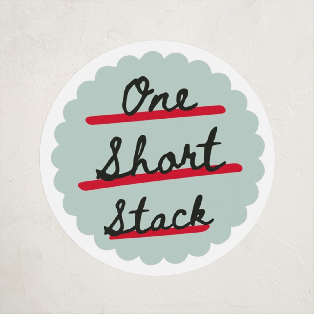 "guest check" - Children's Birthday Party Stickers in Mint by Jennifer Lew - Front