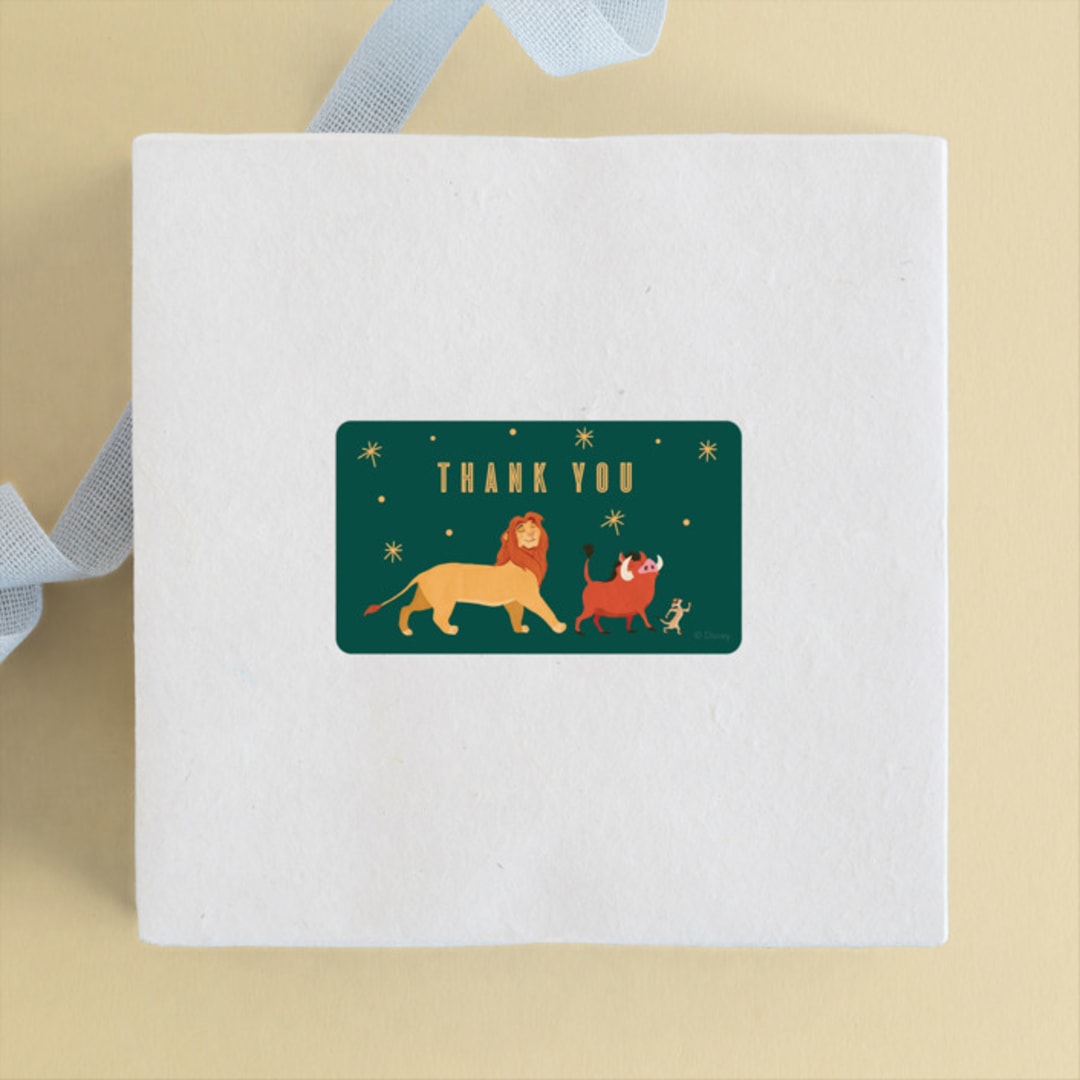 "Disney's Lion King Hakuna Matata" - Children's Birthday Party Stickers in Midnight by Elly - Front