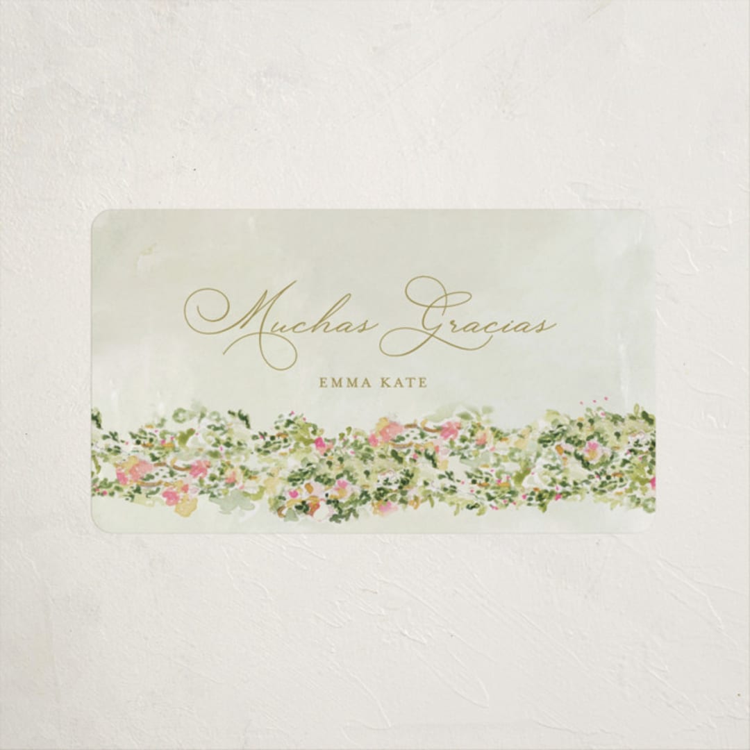 "Floral Arch" - Children's Birthday Party Stickers in Evergreen by Lucrecia Caporale - Front