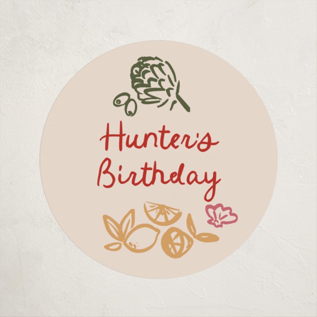 "That's Amore." - Children's Birthday Party Stickers in Chili Pepper by Jenna Holcomb - Front