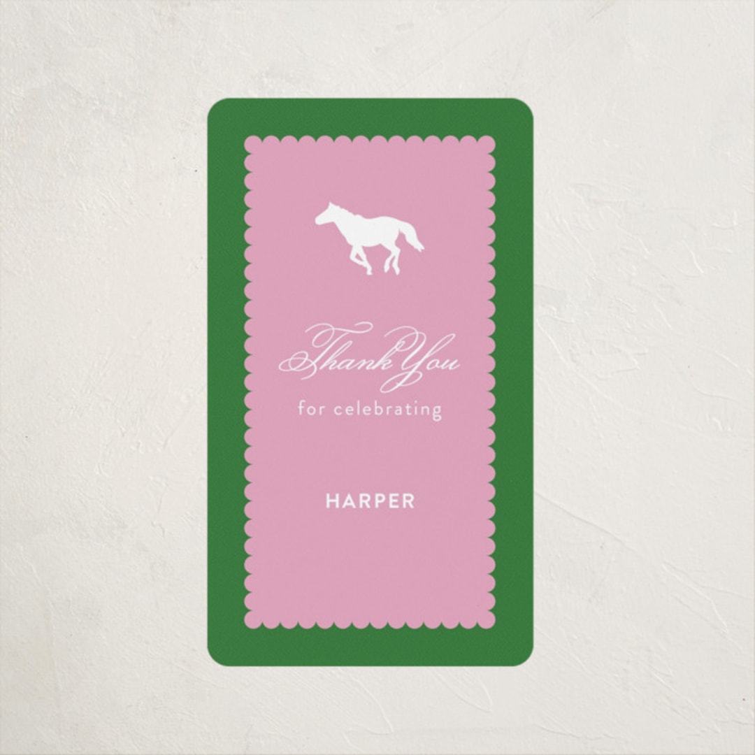 "Derby Party" - Children's Birthday Party Stickers in Bubblegum by Ashlee Townsend - Front