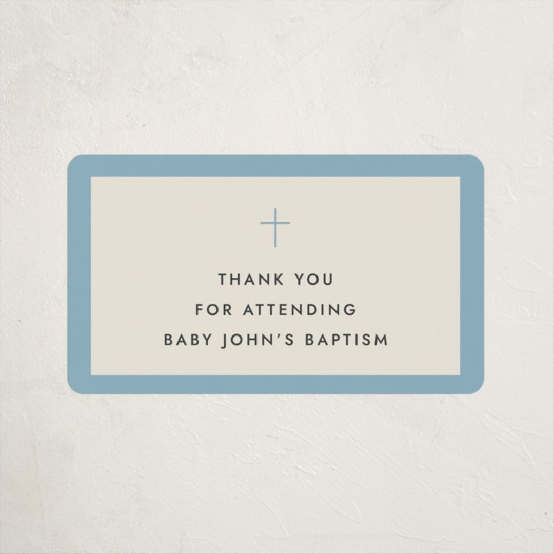 "Chapel" - Children's Birthday Party Stickers in French Blue by Megan Davis - Front