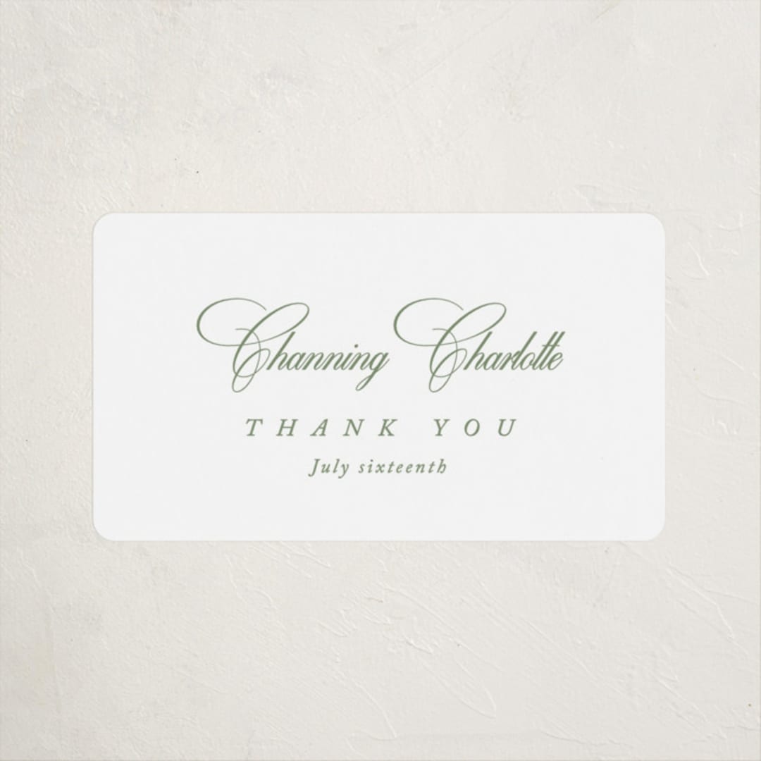 "Chic Script" - Children's Birthday Party Stickers in Garden by Kelly Schmidt - Front