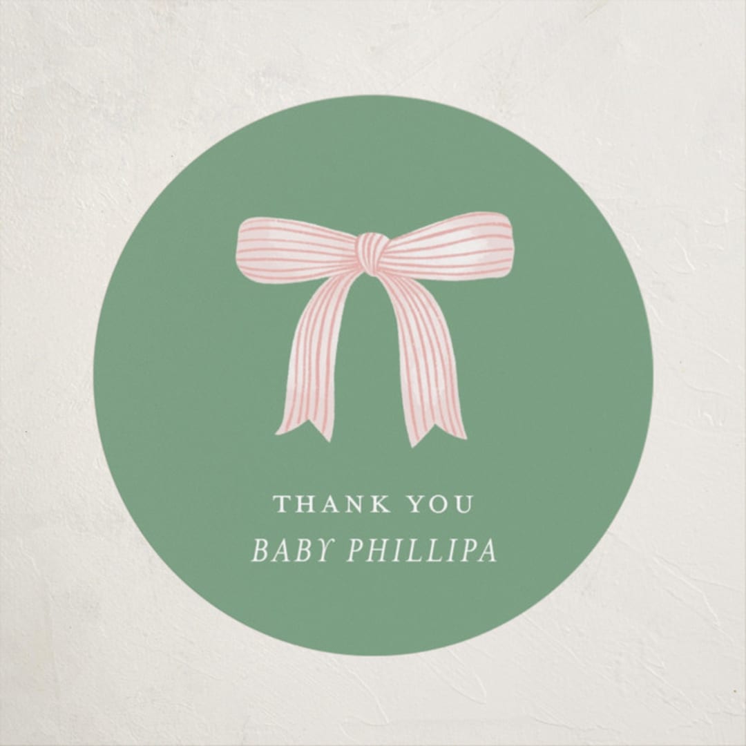"Dainty Garden" - Children's Birthday Party Stickers in Blush by Paper Raven Co. - Front