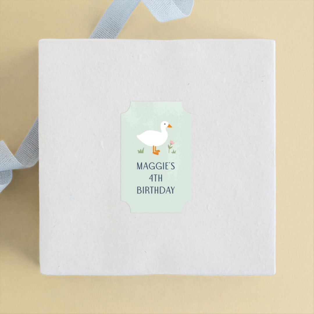 "Petting Zoo Letters" - Children's Birthday Party Stickers in Grass by Carolyn MacLaren - Front