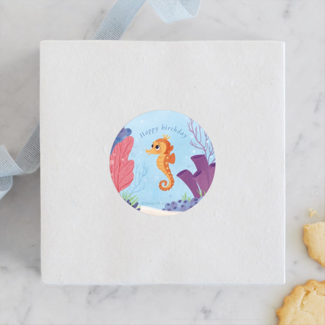 "Disney and Pixar's Finding Nemo Friends" - Children's Birthday Party Stickers in Sea by Sabrin Deirani - Front