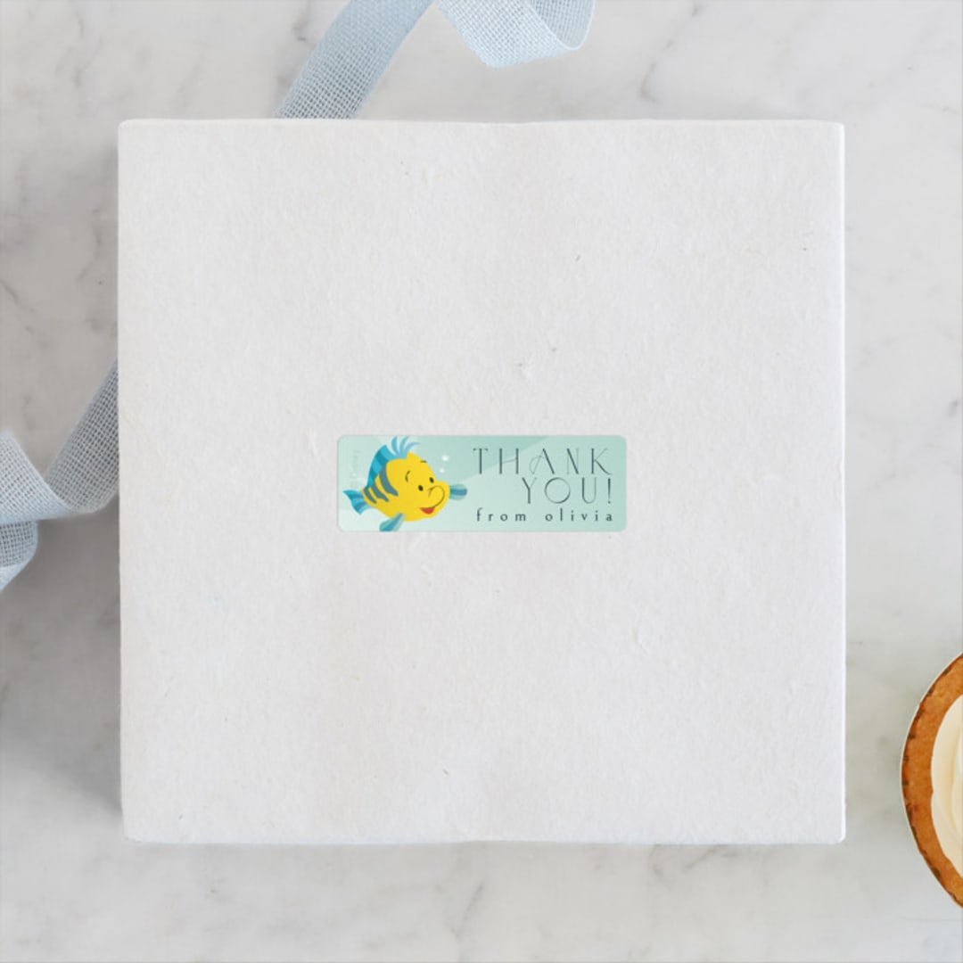 "Disney's Little Mermaid Sea Adventures" - Children's Birthday Party Stickers in Ocean by Ana de Sousa - Front