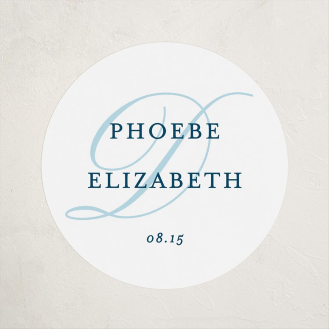"Empire" - Children's Birthday Party Stickers in Navy by Jennifer Postorino - Front