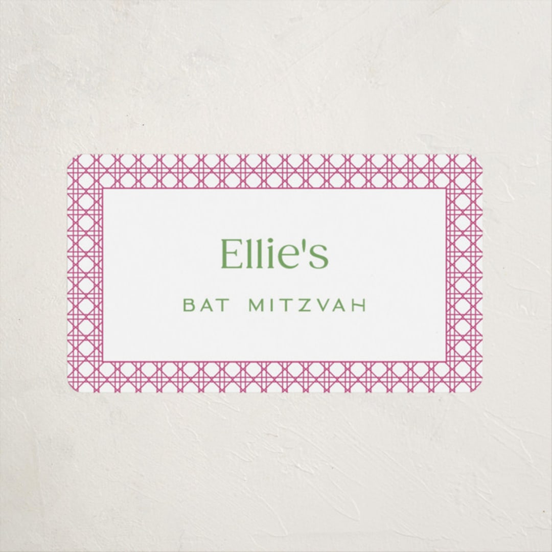 "delicate rattan" - Children's Birthday Party Stickers in Peony by Ellen Schlegelmilch - Front