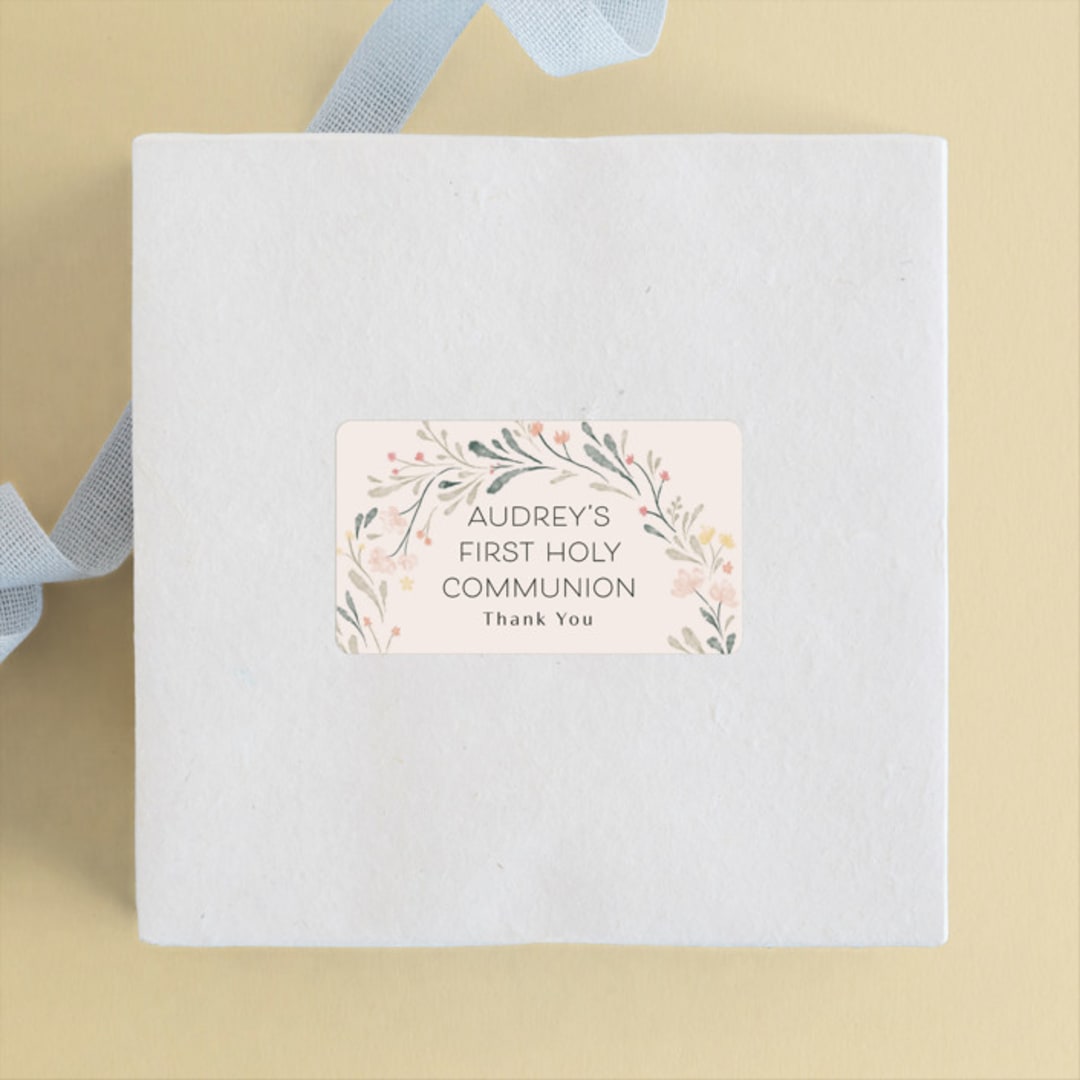 "graceful" - Children's Birthday Party Stickers in Rose by Nicoletta Savod - Front