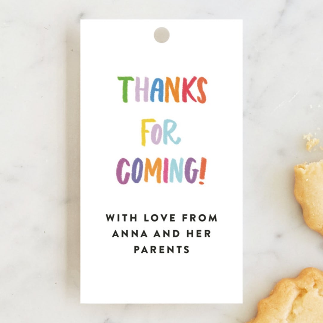 "Confetti Sprinkle" - Children's Birthday Party Favor Tags in Gumdrops by Up Up Creative - Front