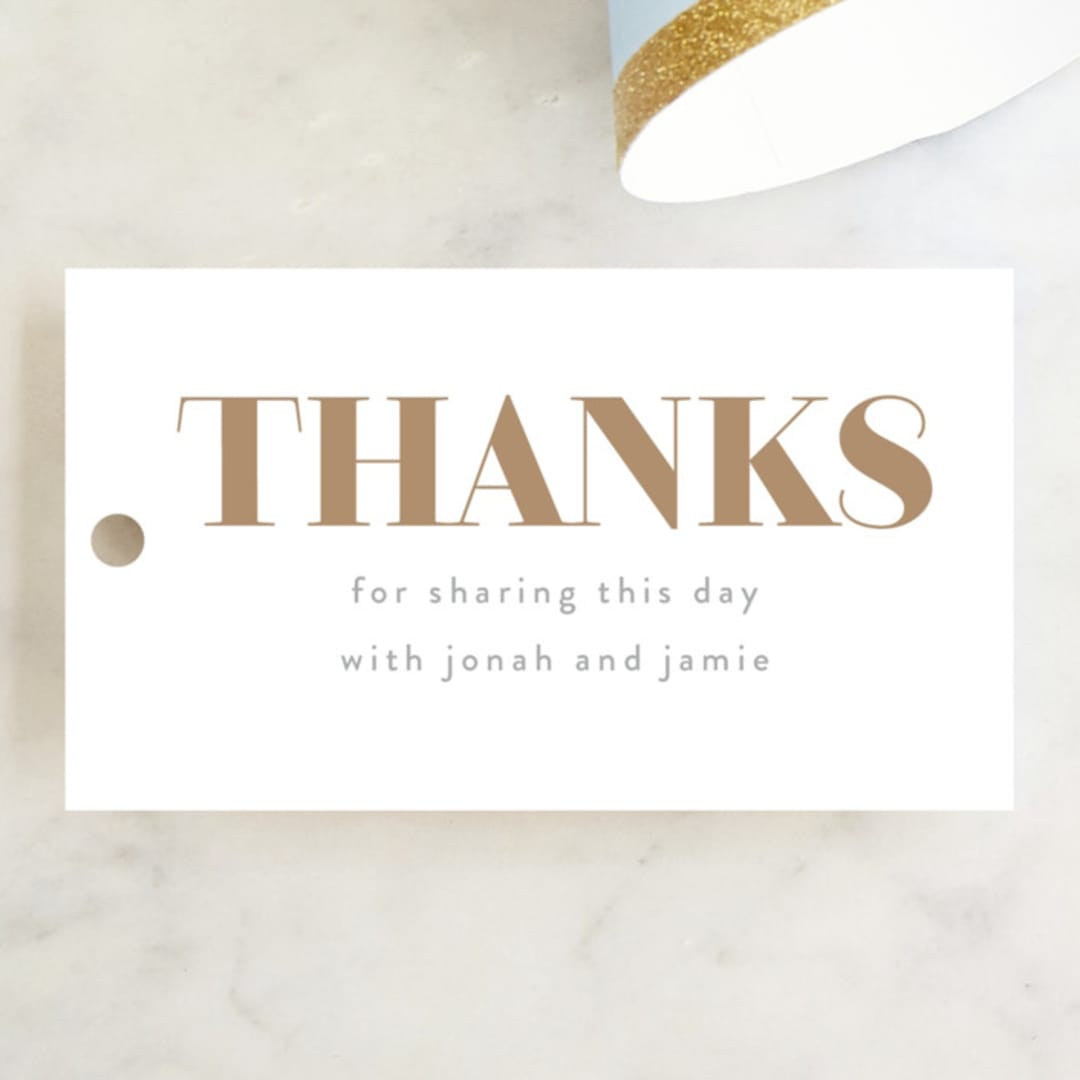 "We Are One" - Children's Birthday Party Favor Tags in Cloud by Phrosné Barwood - Front