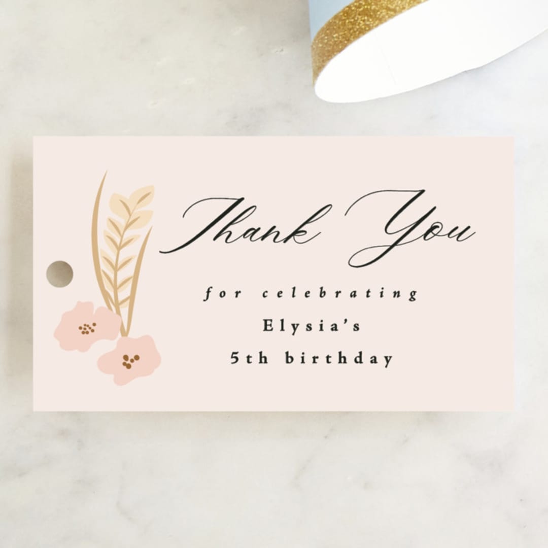 "Pretty Pony" - Children's Birthday Party Favor Tags in Rose by Corinne Malesic - Front