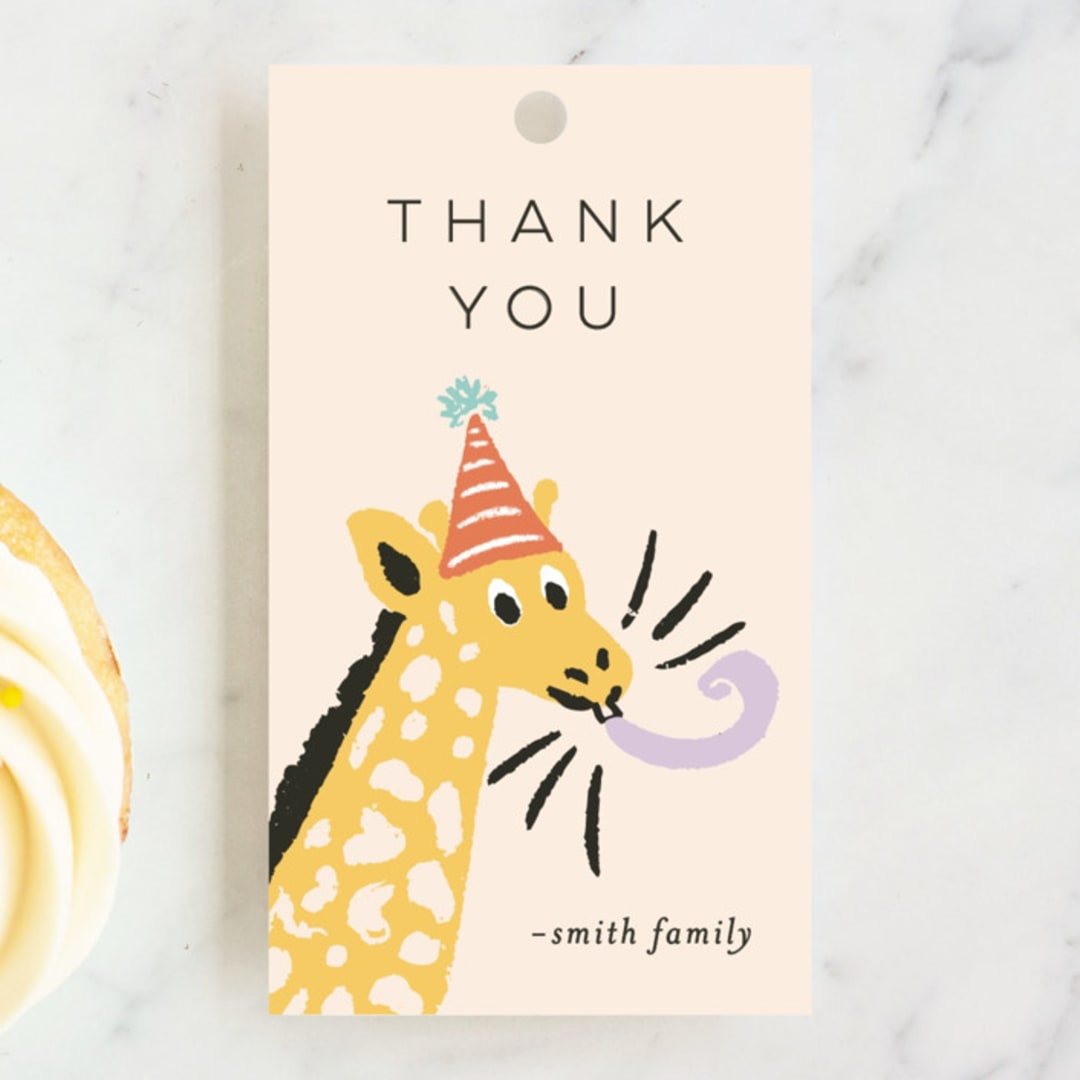 "Birthday Bus" - Children's Birthday Party Favor Tags in Sour Apple by Shiny Penny Studio - Front
