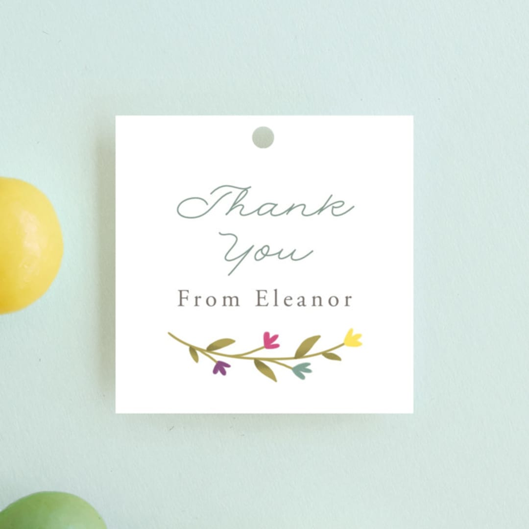 "Disney Princess Party" - Children's Birthday Party Favor Tags in Silk by JeAnna Casper - Front