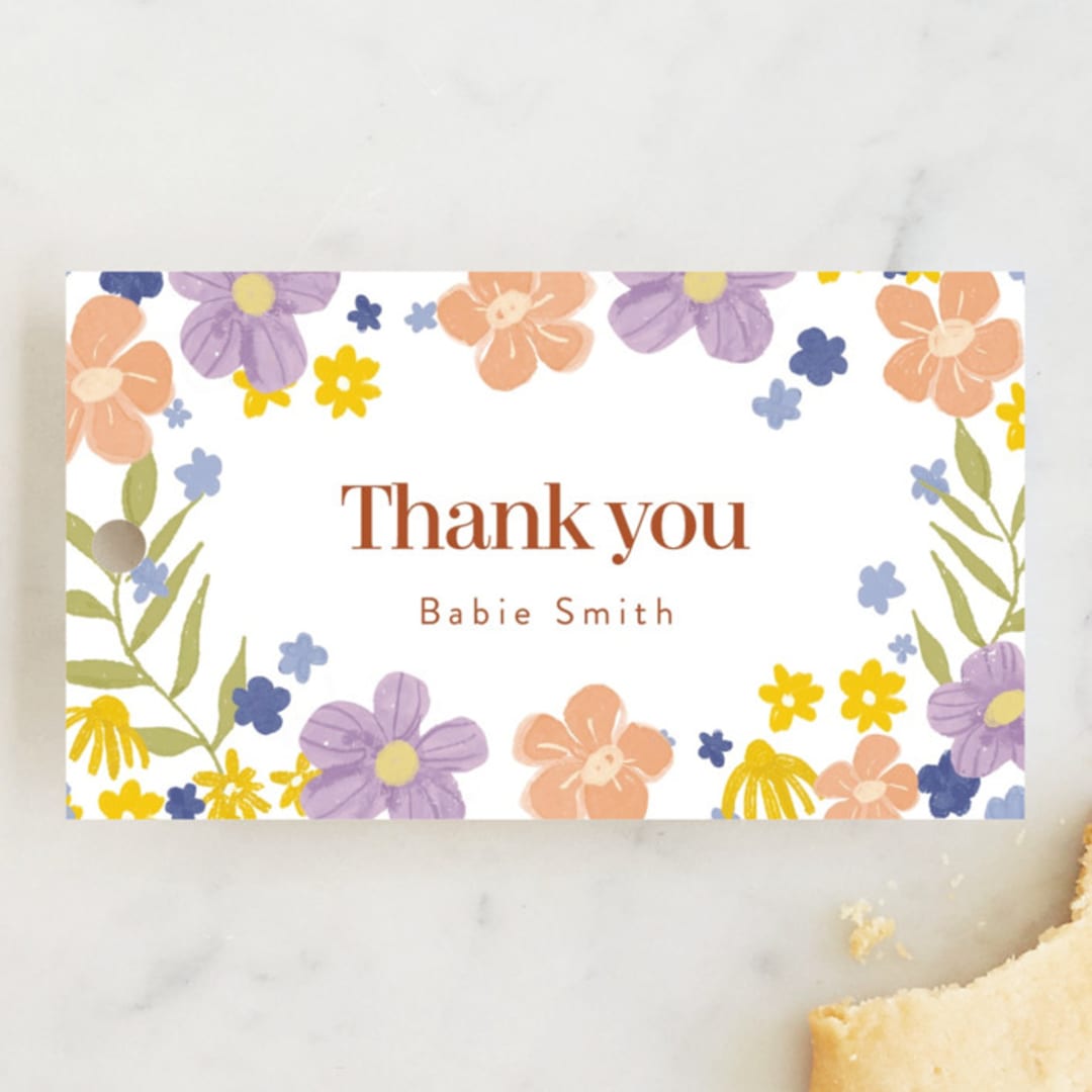 "Disney's Magical Bambi" - Children's Birthday Party Favor Tags in Cream by Cass Loh - Front