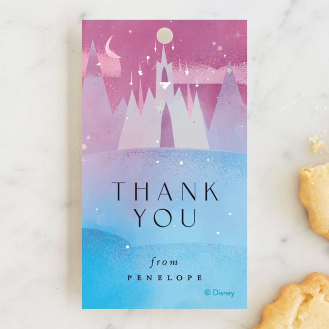 "Elsa and Anna from Disney's Frozen" - Children's Birthday Party Favor Tags in Twilight by Lori Wemple - Front