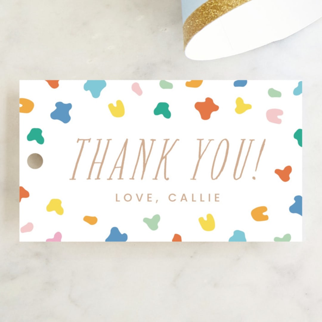 "let's pARTy!" - Children's Birthday Party Favor Tags in Frost by Ellen Schlegelmilch - Front