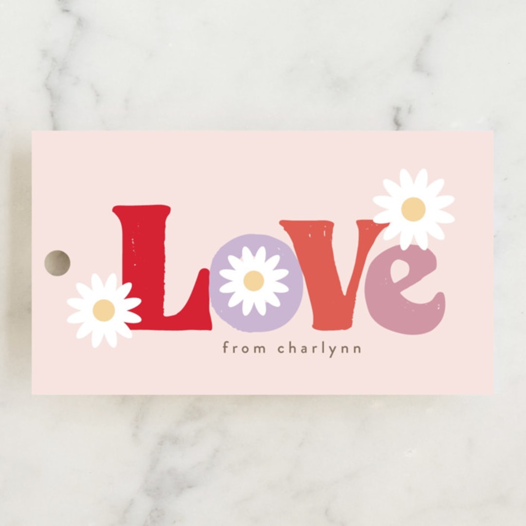 "lei" - Children's Birthday Party Favor Tags in Petal by chocomocacino - Front