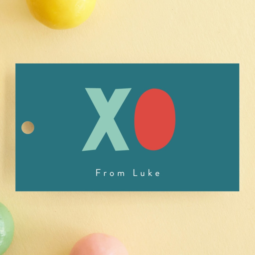 "That First Cake" - Children's Birthday Party Favor Tags in Citrus by Christie Garcia - Front