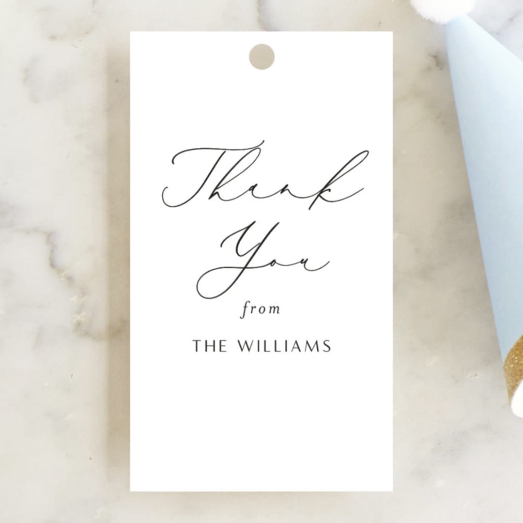 "elegant minimalism" - Children's Birthday Party Favor Tags in Ink by Morgan Kendall - Front