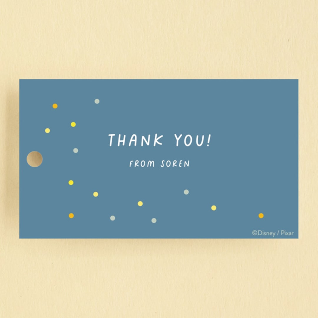 "Disney and Pixar's Wall-E and Hal" - Children's Birthday Party Favor Tags in Pearl by Ani Somi - Front