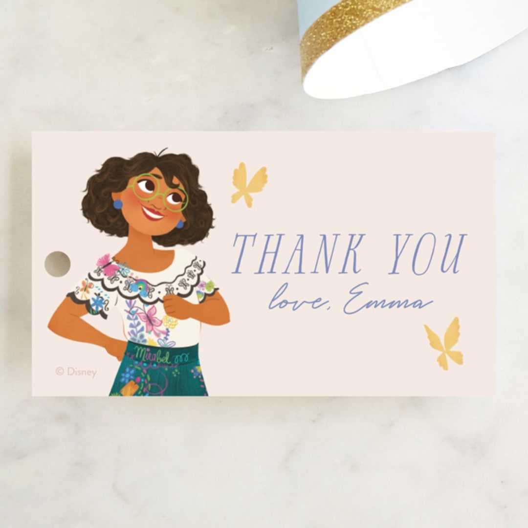 "Magical fiesta" - Children's Birthday Party Favor Tags in Vanilla by Sabrin Deirani - Front