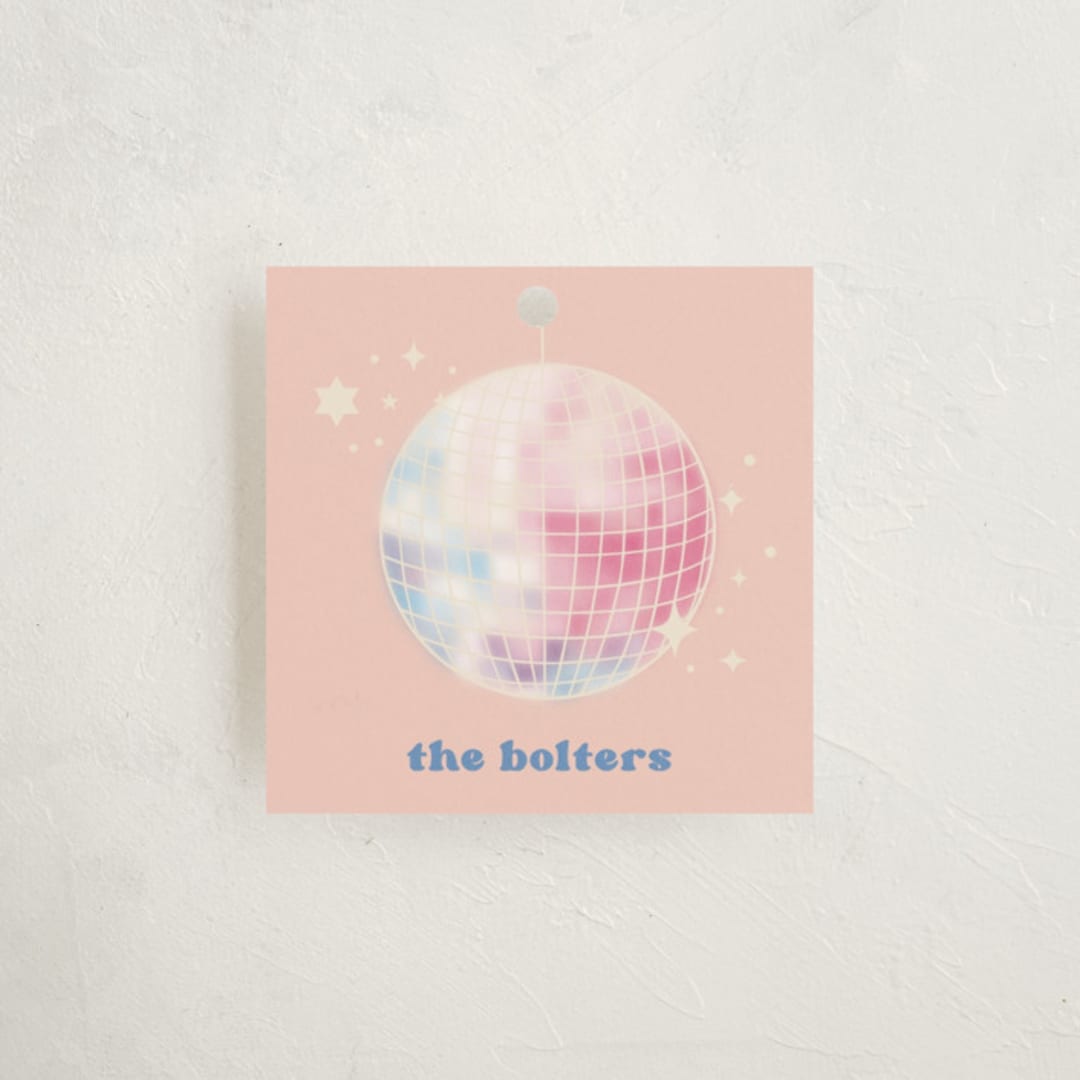 "To the Disco" - Children's Birthday Party Favor Tags in Candy by Creo Study - Front